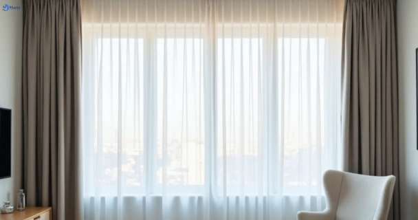 Freshly steam cleaned curtains in hamilton QLD