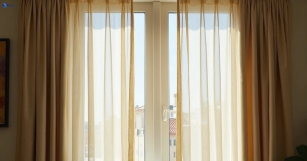 Dusty and dull curtains in hamilton before steam cleaning